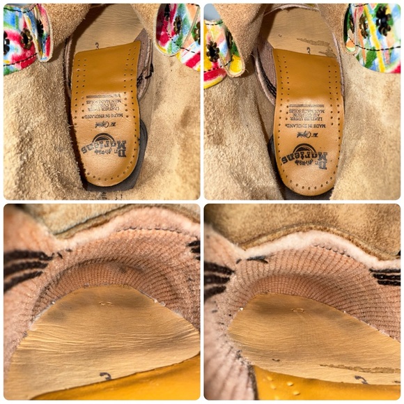 Vintage Dr. Martens England Rainbow Quaser 1460 White Leather MIE Boots UK 3 - Picture 15 of 16